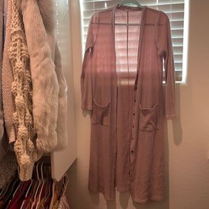 Long light brown cardigan